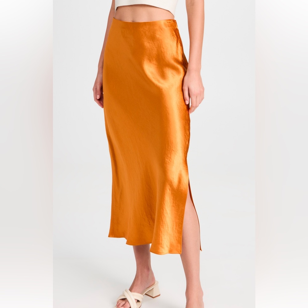 Vince Side Slit Slip Skirt